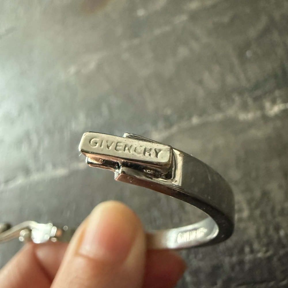 Givenchy Silver Intricate Pattern Bracelet - image 4